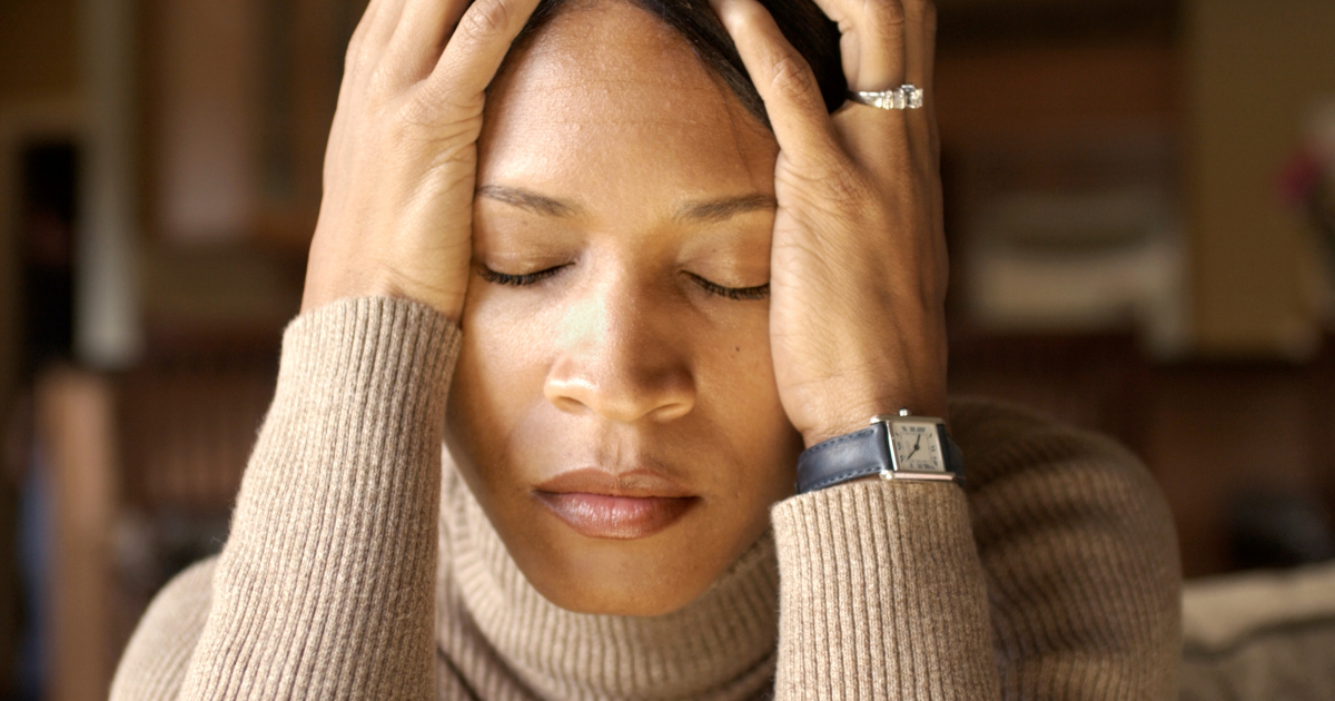 stressed woman during menopause